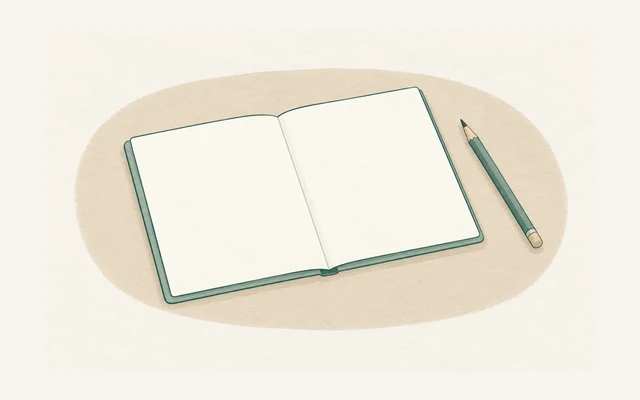 白紙の資料と鉛筆を描いた編集のイメージ